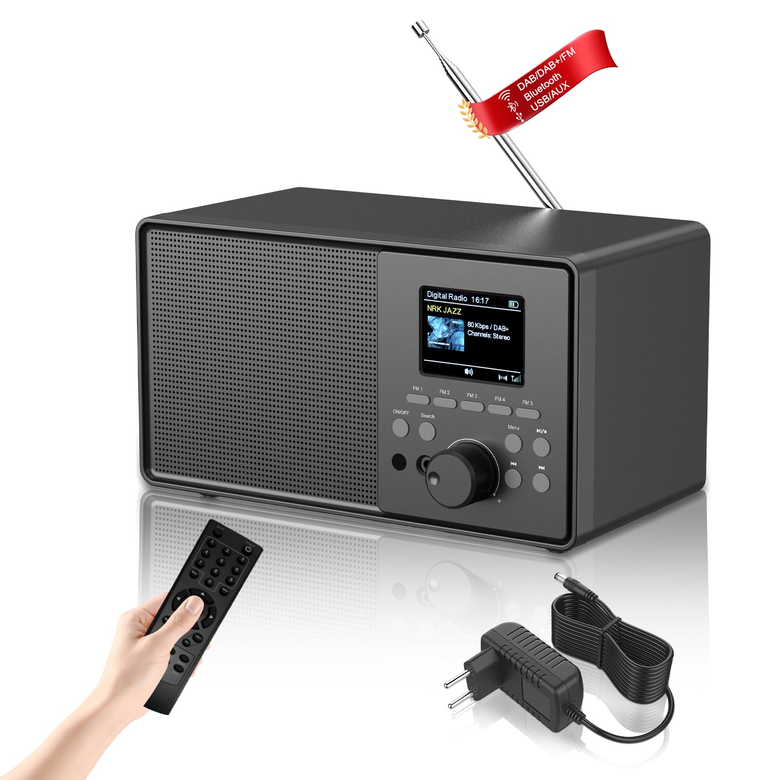 Radio DAB Plus/DAB+/FM con Bluetooth e Telecomando