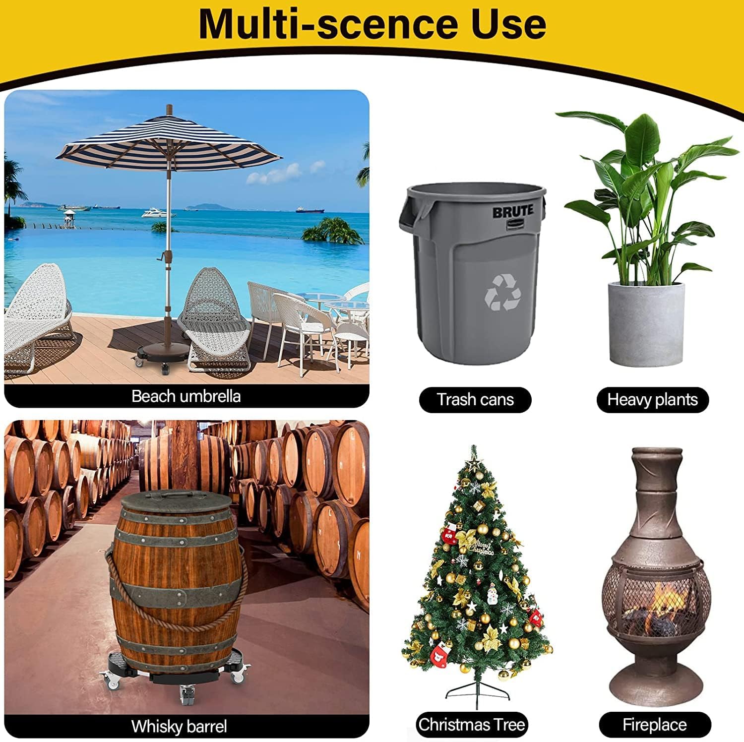 WELDUN Rullo per Piante Ø 40-57 cm, 200 kg (2 pz) - immagine 5