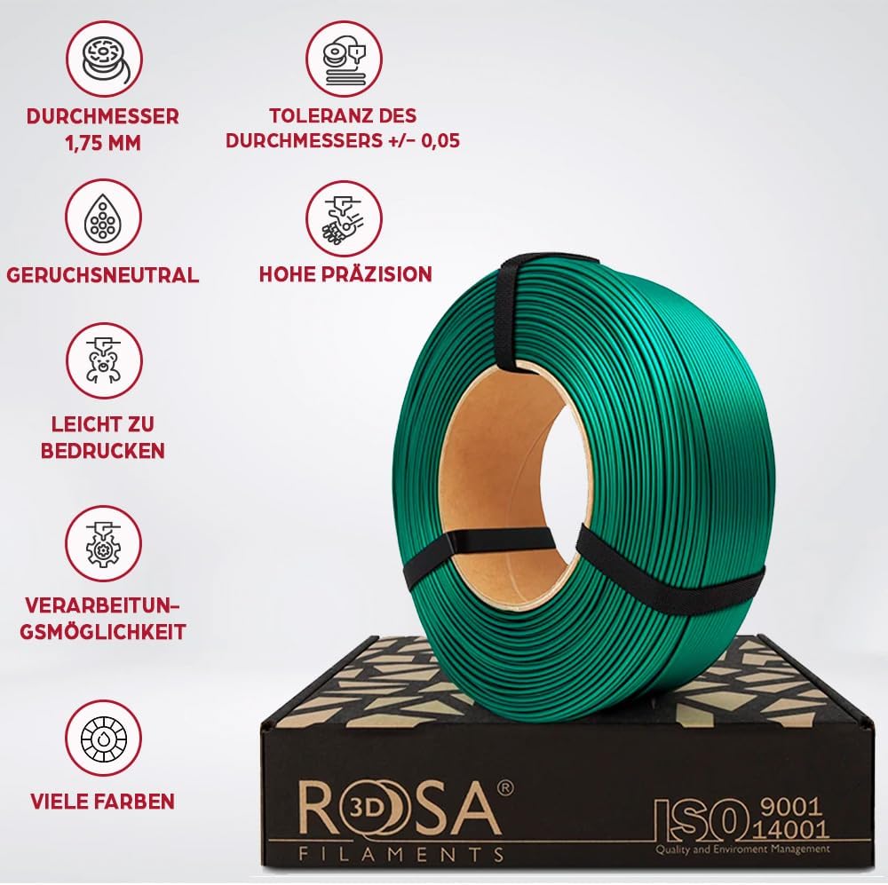 ROSA 3D PLA Starter Filamenti 1,75 mm, Bianco 3kg - immagine 1