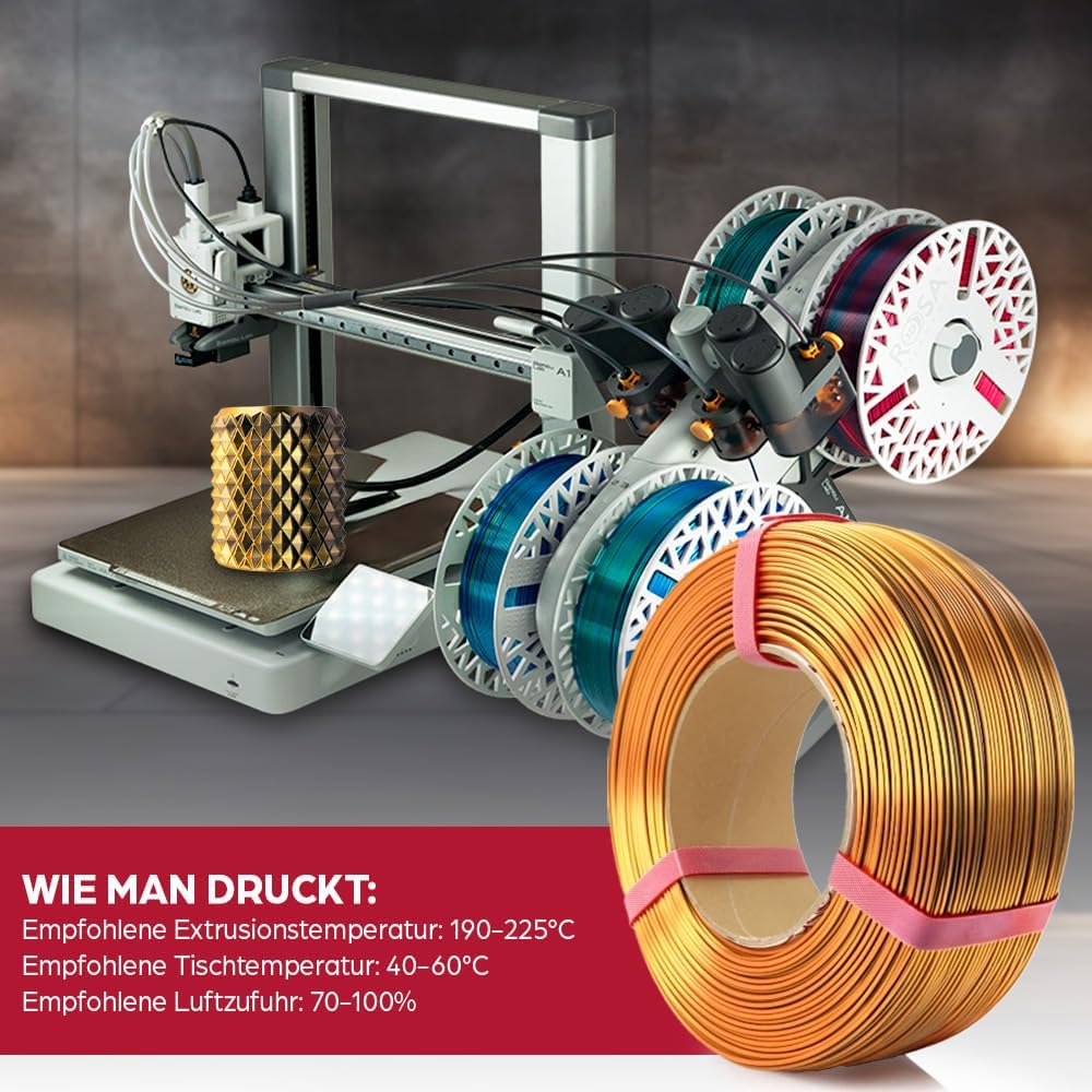 ROSA 3D PLA Starter Filamenti 1,75 mm, Bianco 3kg - immagine 3