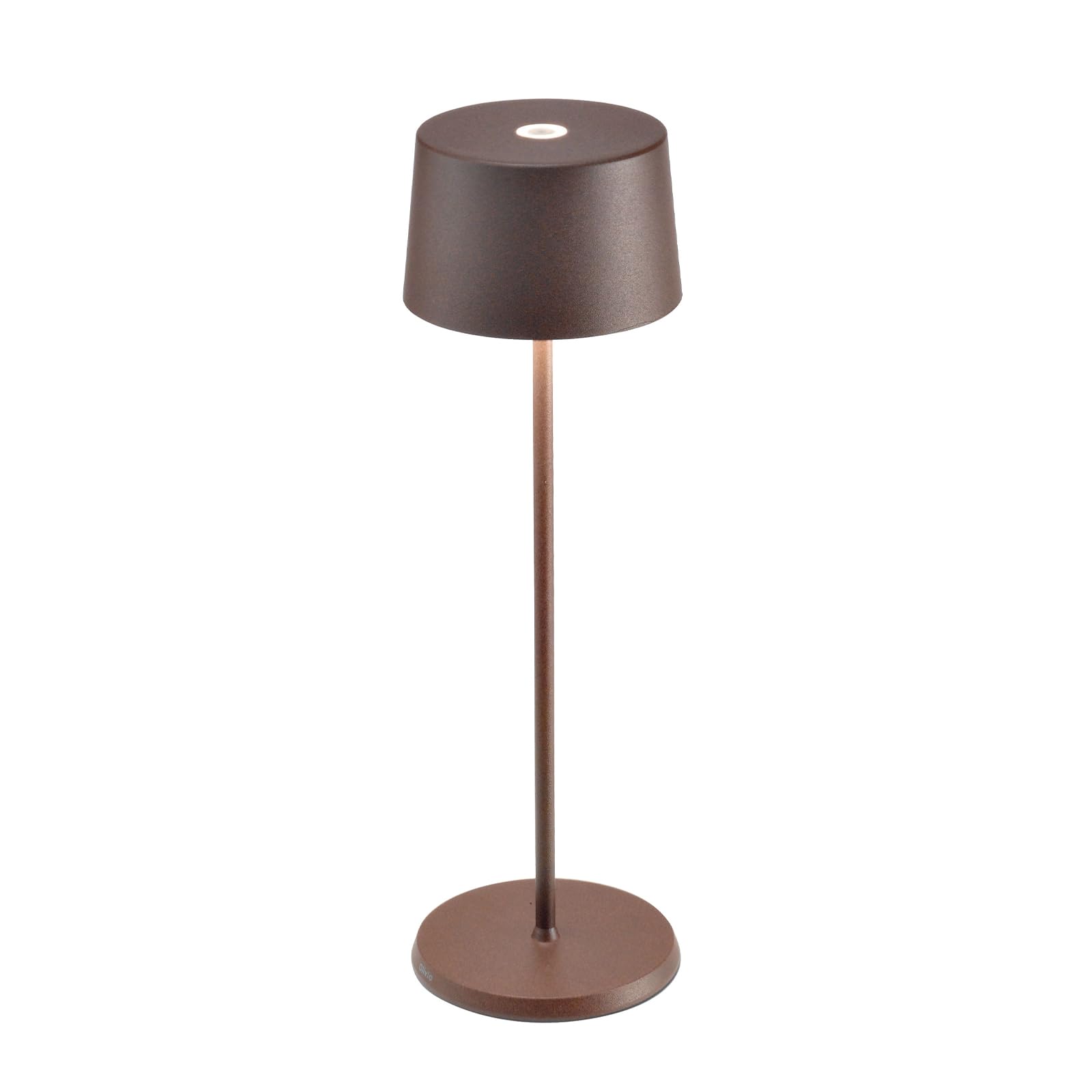 Zafferano Olivia Pro - Lampada da Tavolo Ricaricabile, Corten