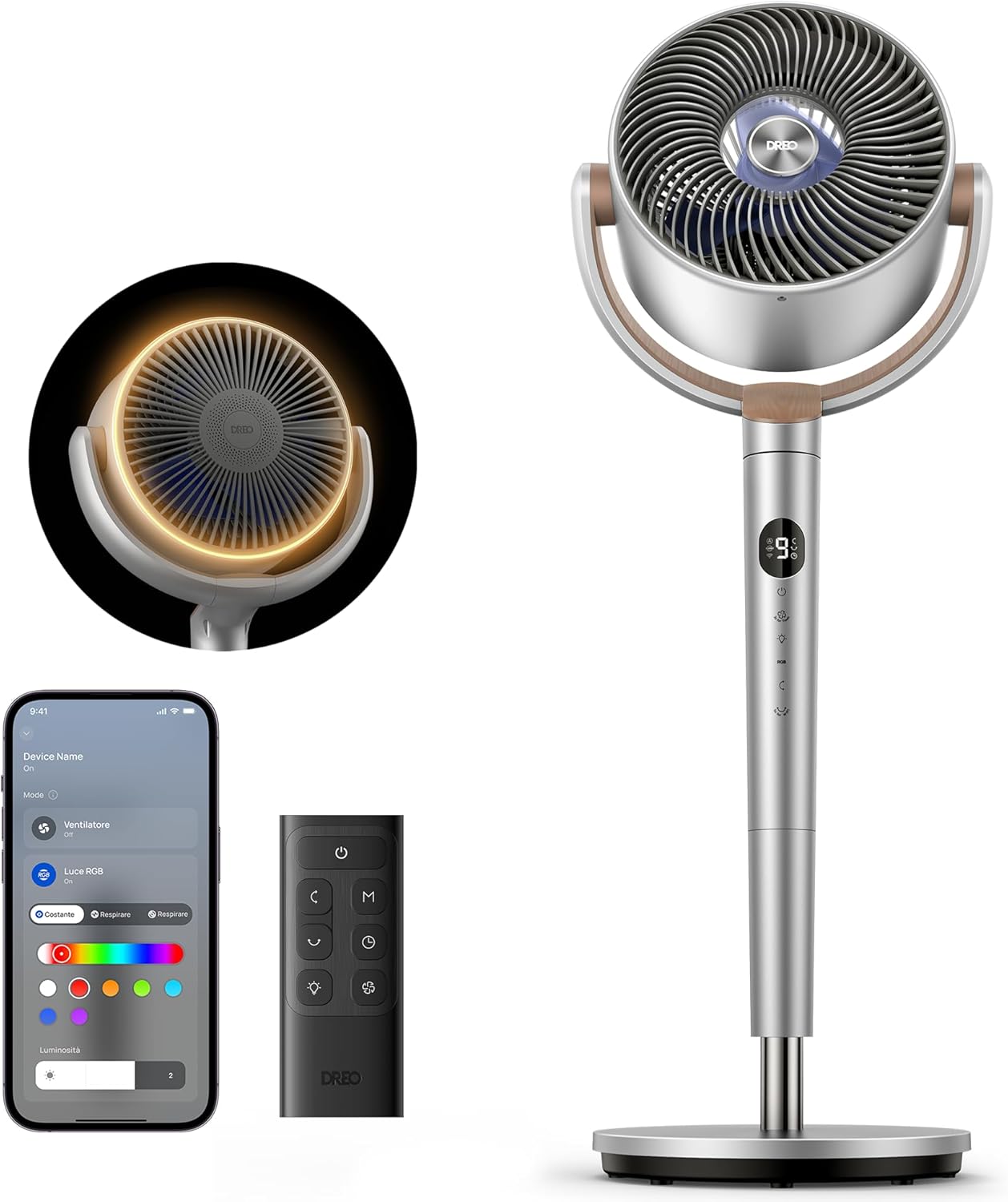 Dreo PolyFan 502S - Ventilatore a Piantana Smart 23dB