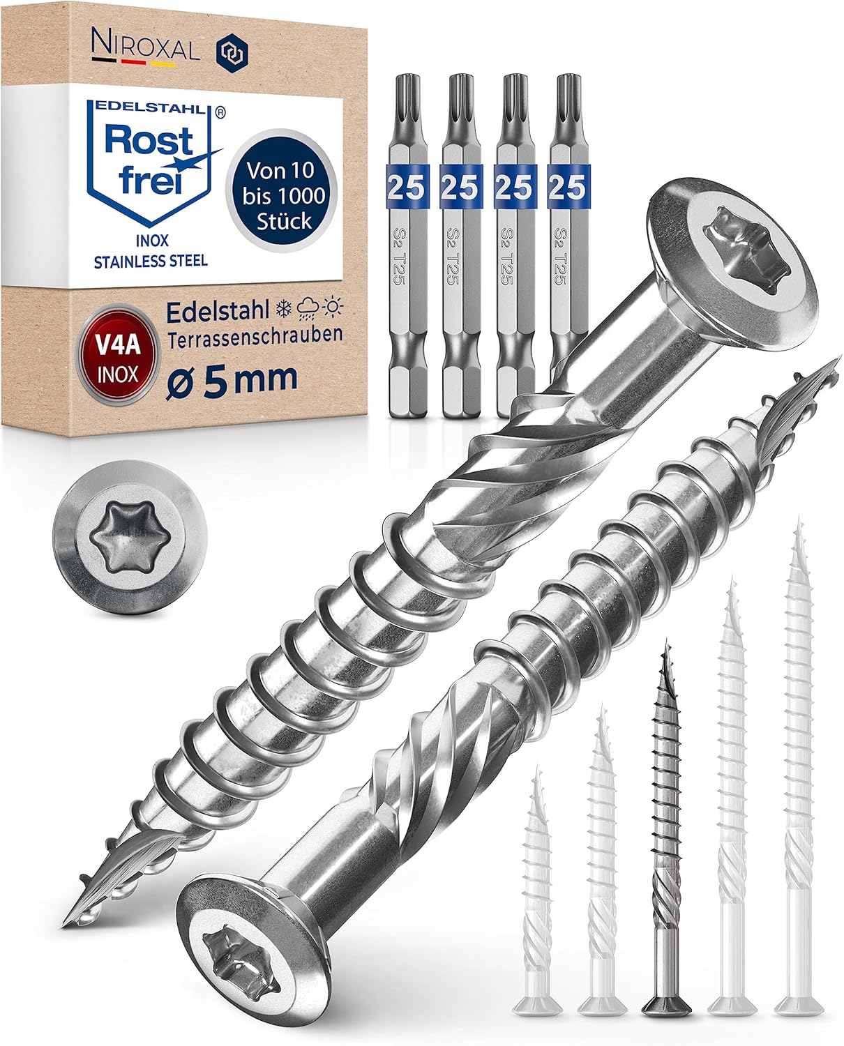 NietFullThings Viti a Testa Bombata per Terrazze 5x60 - immagine 1