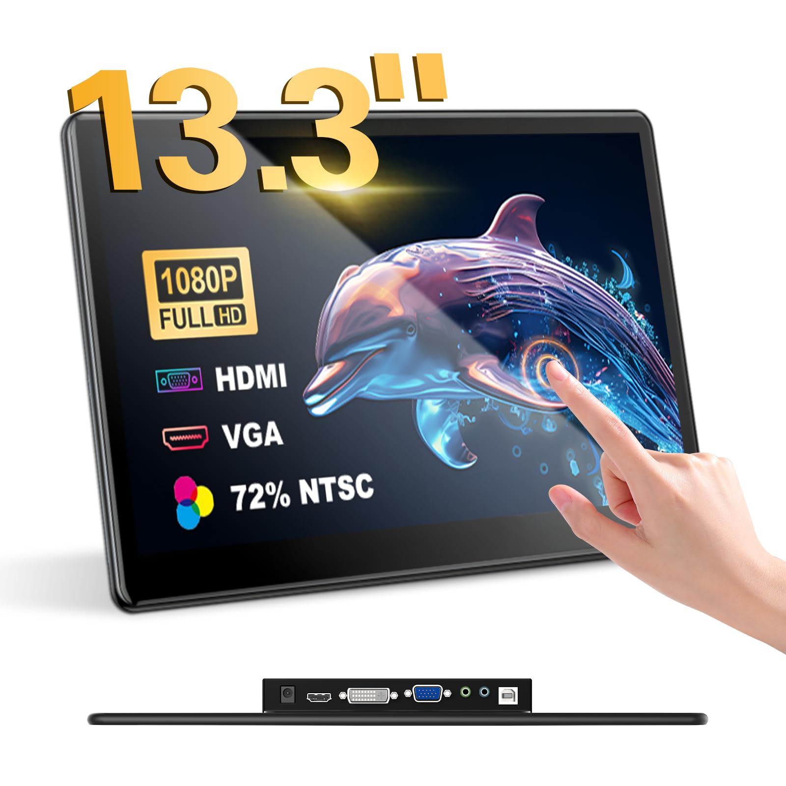 Golday Monitor Portatile Touchscreen IPS FHD 133TPINCH