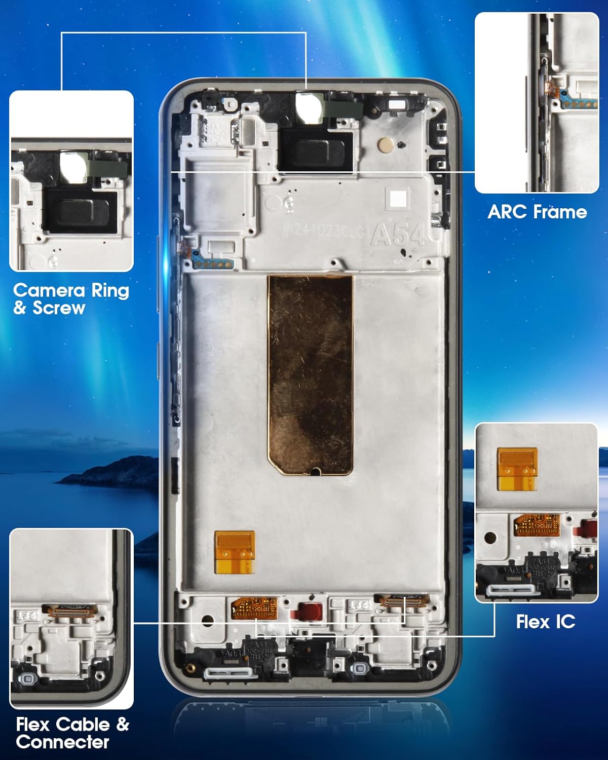 OLED Schermo per Samsung Galaxy A54 5G 2023 LCD Display - immagine 7