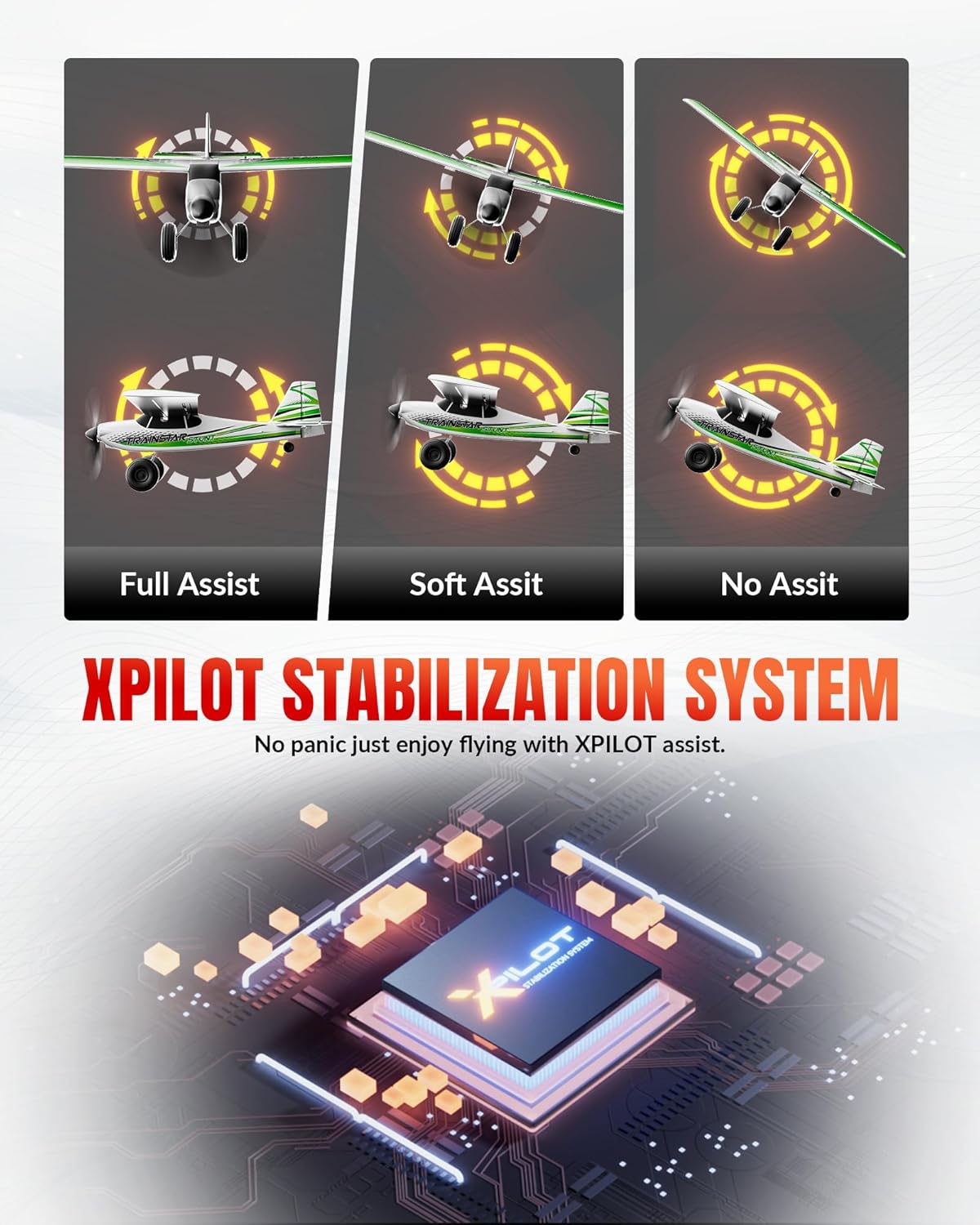 volantexrc Aereo RC 500mm 4CH con Giroscopio 6 Assi - immagine 2