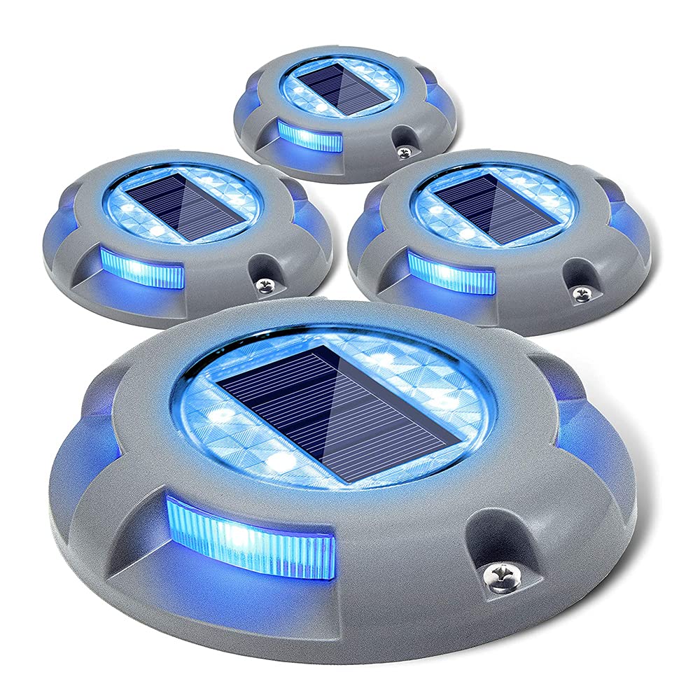 Siedinlar Luci Solari LED per Vialetto 4 Pezzi (Blu)