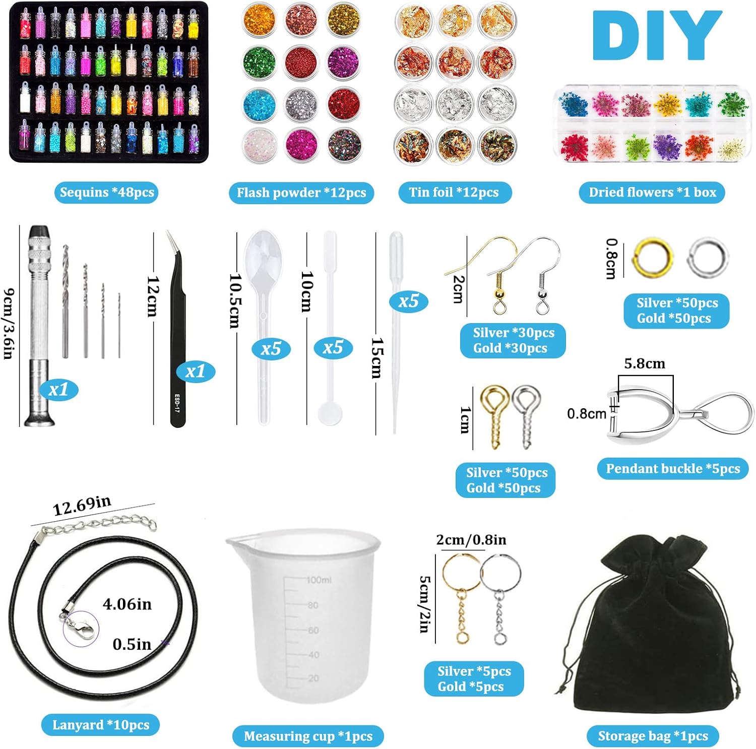 Jotol Stampi in Silicone Resina Epossidica 320pcs Set - immagine 5