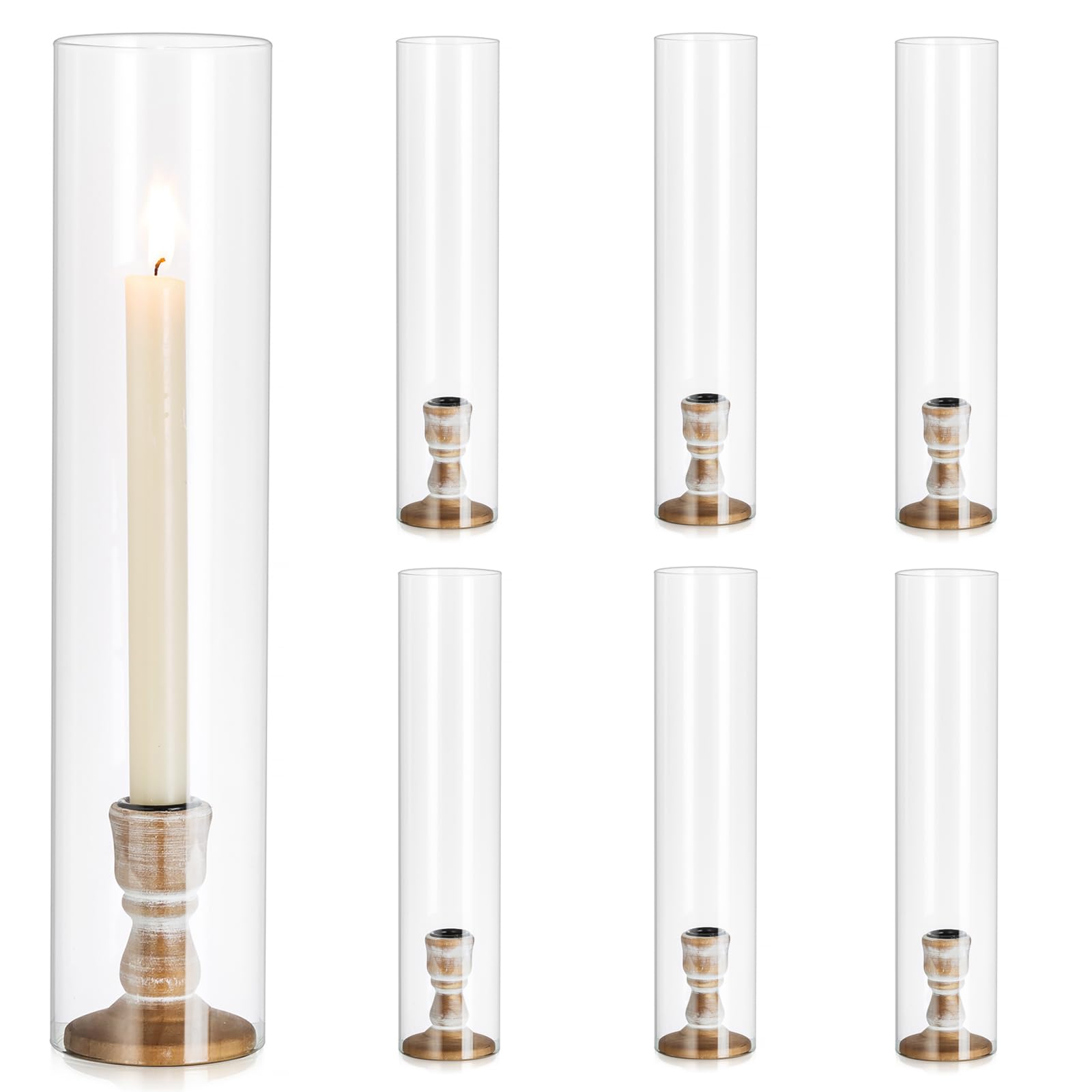 Inweder Portacandele Antivento Vetro Candelabri