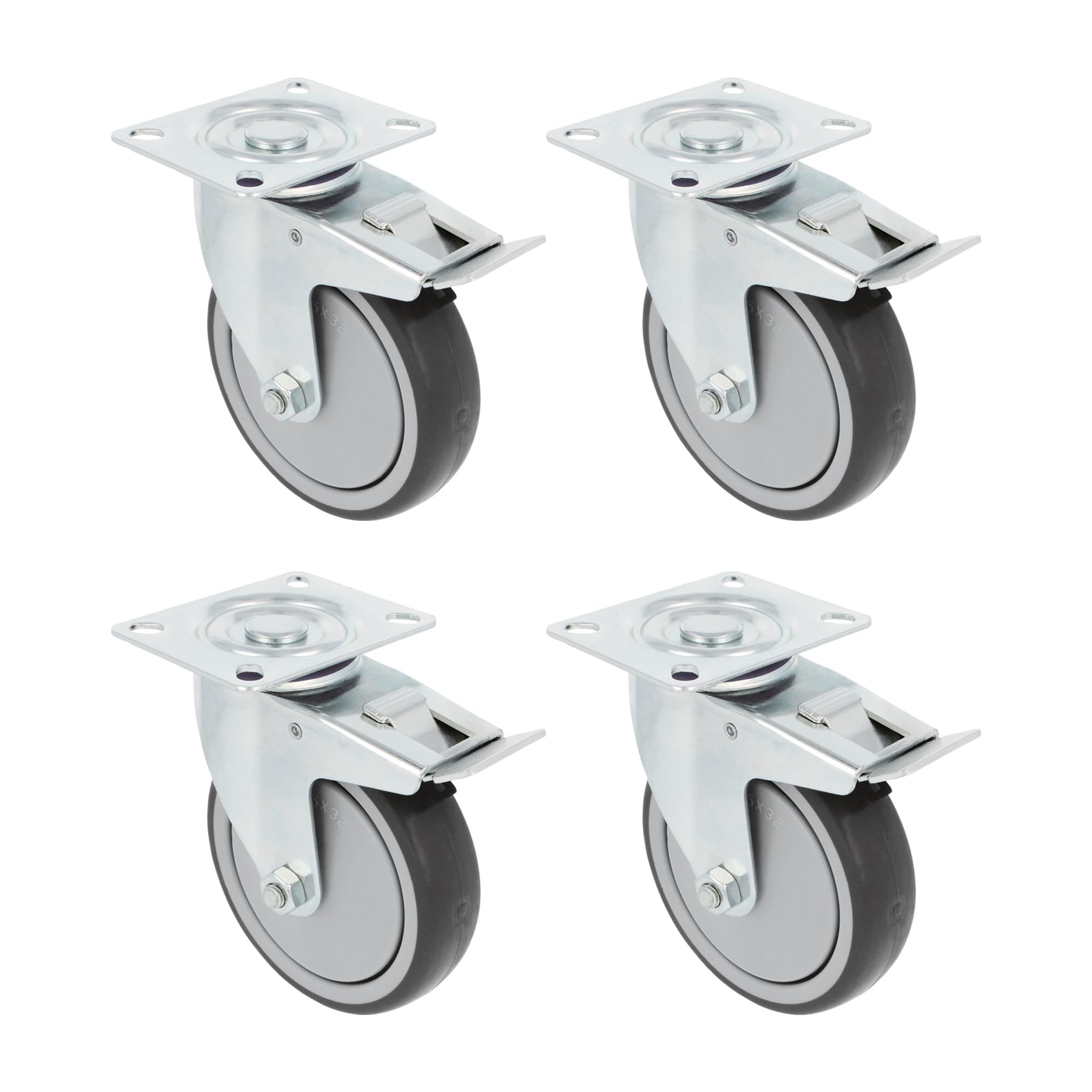 Amig - Set 4 Ruote Girevoli con Freno Ø 100 mm