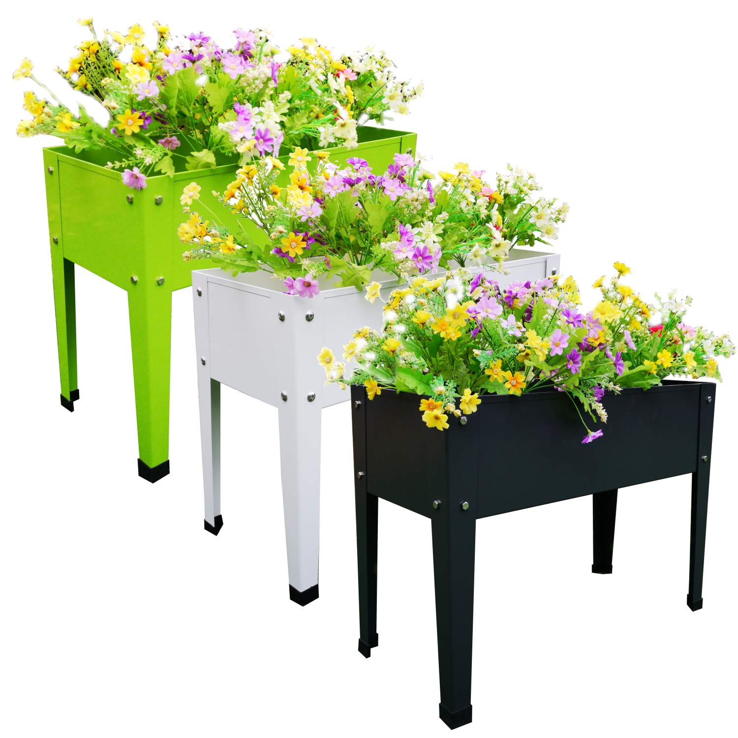 Chicreat Fioriera Rialzata 60x27x45 cm - Set da 3