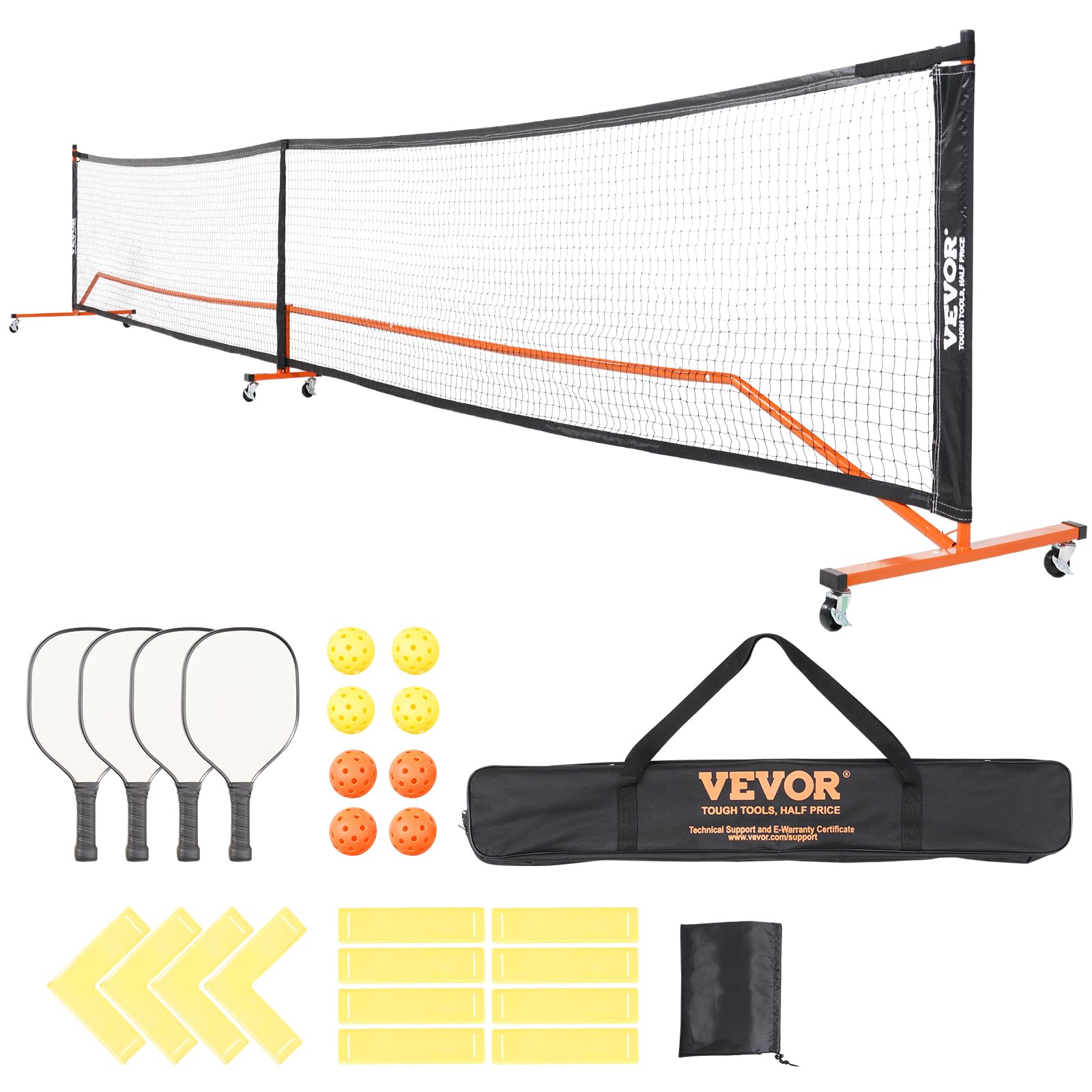 VEVOR Set Reti Pickleball Portatile 5,7m con Borsa