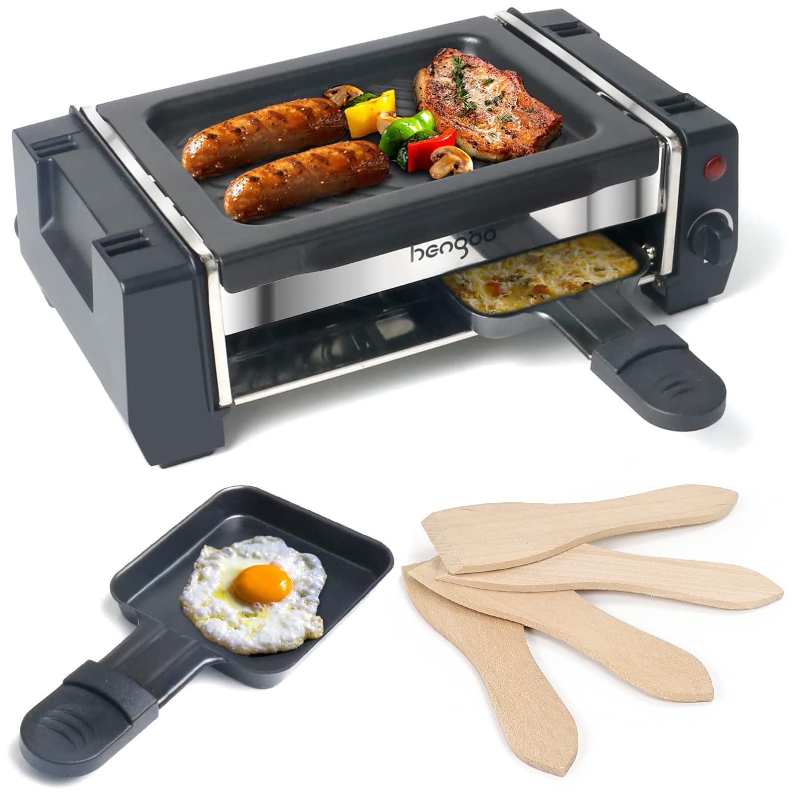 Raclette 2 Persone Mini Grill Elettrico 500W