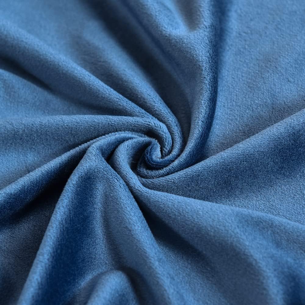 Highdi Velvet Copripoltrona con Orecchie Elasticizzato, Blu Navy - immagine 5