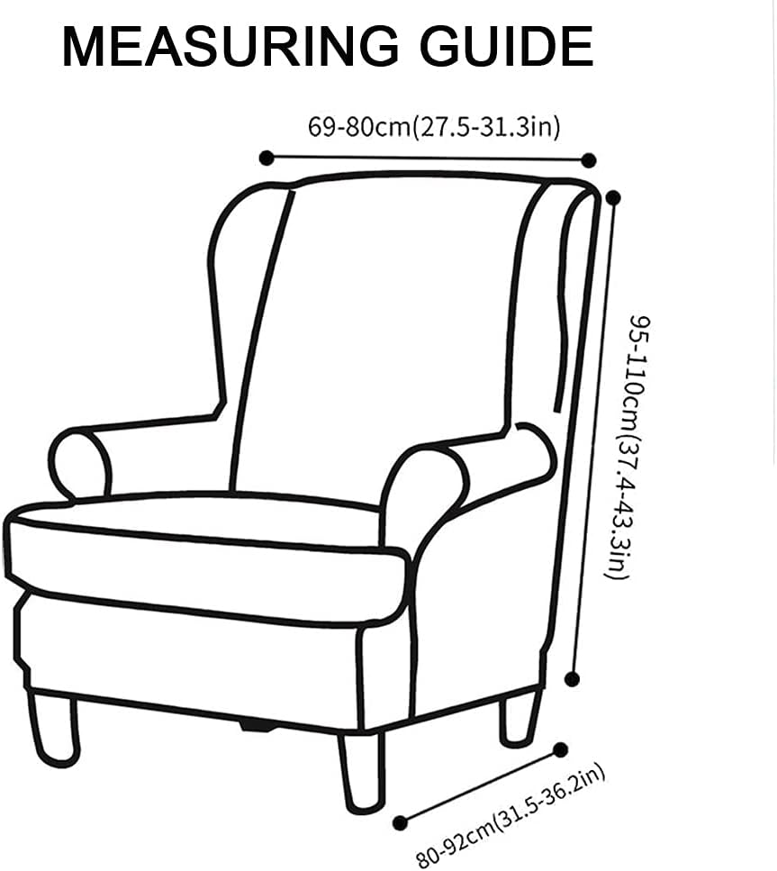 Highdi Velvet Copripoltrona con Orecchie Elasticizzato, Blu Navy - immagine 7