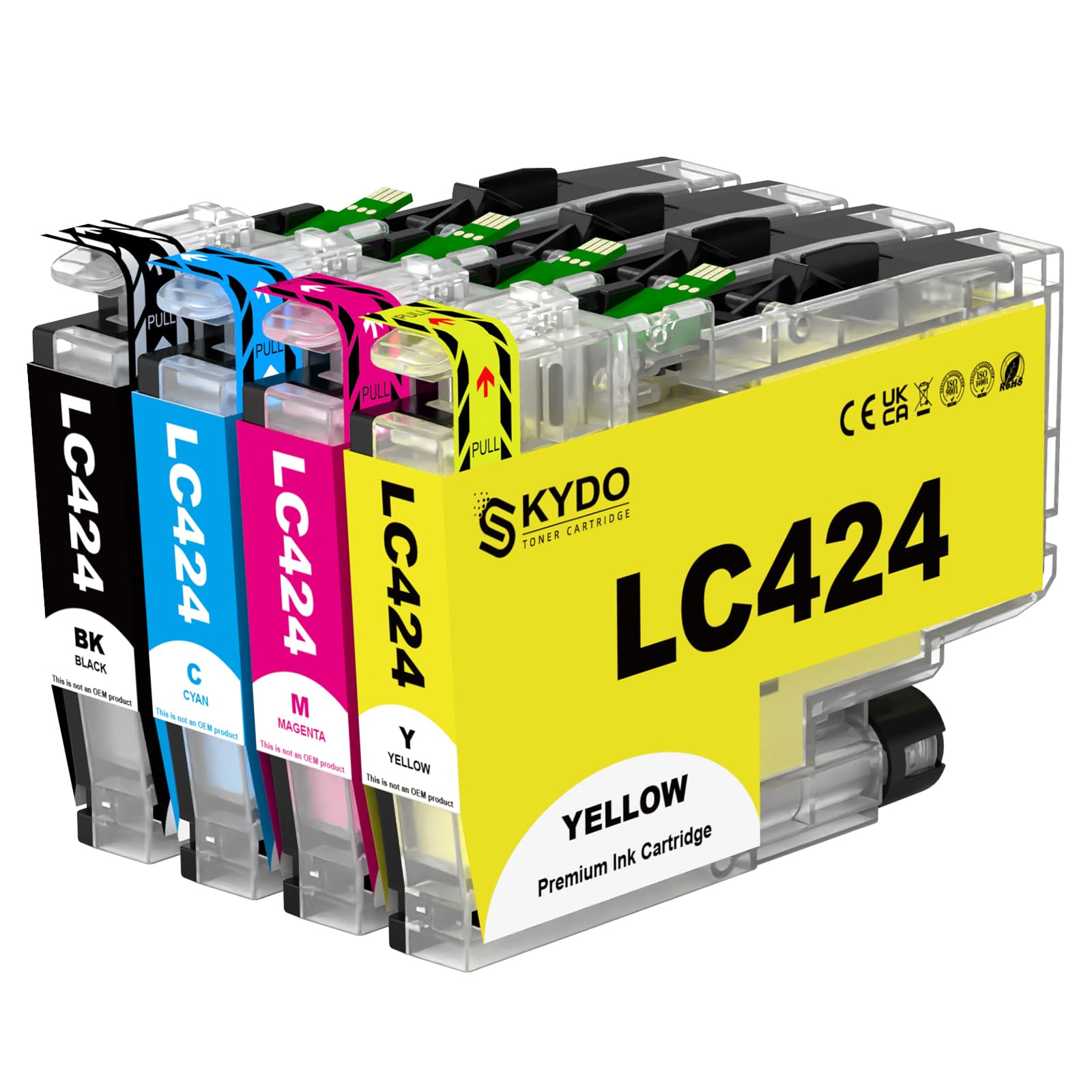 Skydo LC424 Cartucce d'inchiostro Compatibile per Cartucce Brother LC424 Multipack per Brother DCP-J1200W DCP-J1200WE (4 Pack)