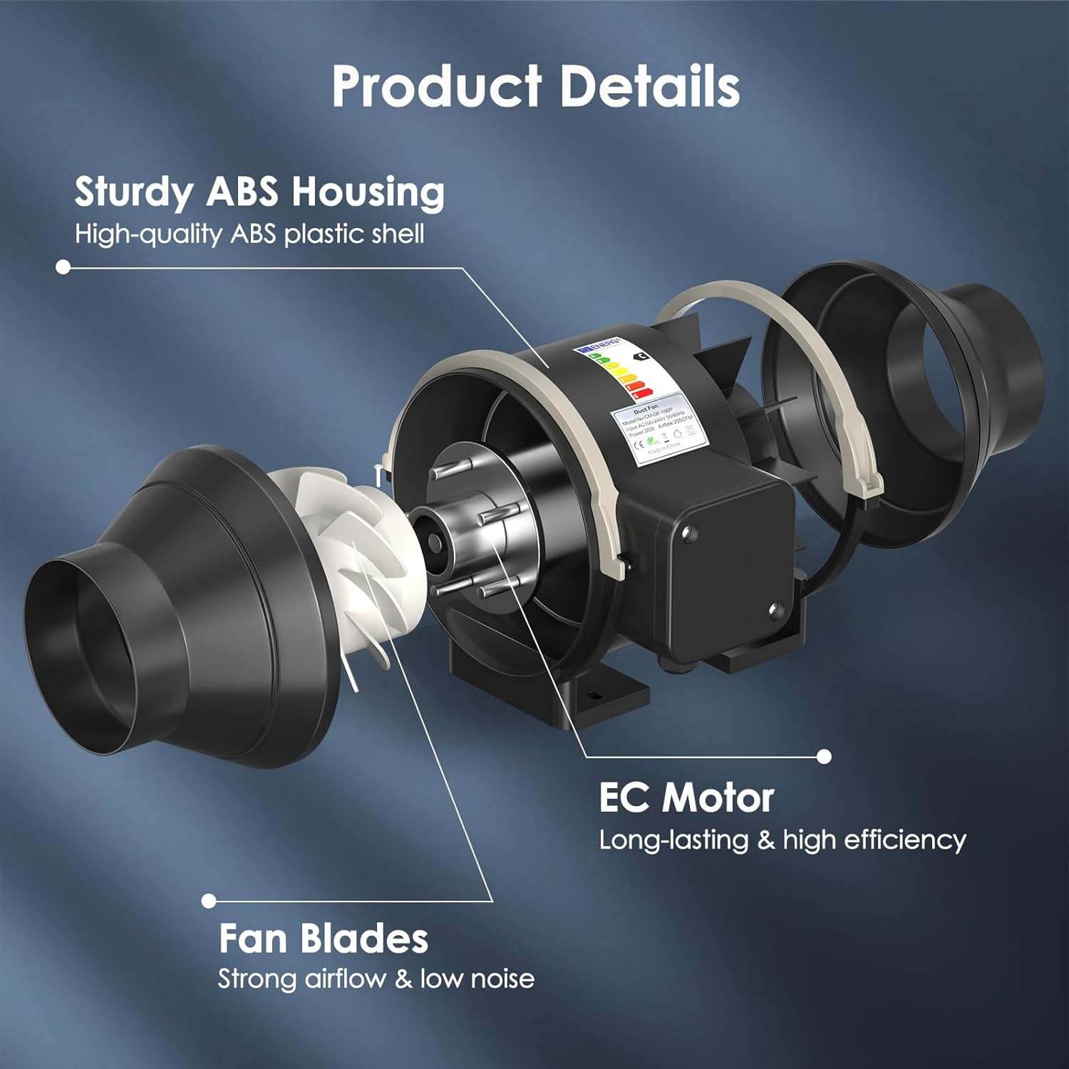 Ventilatore a Canale In Linea 4 Pollici 360 m³/h - immagine 6