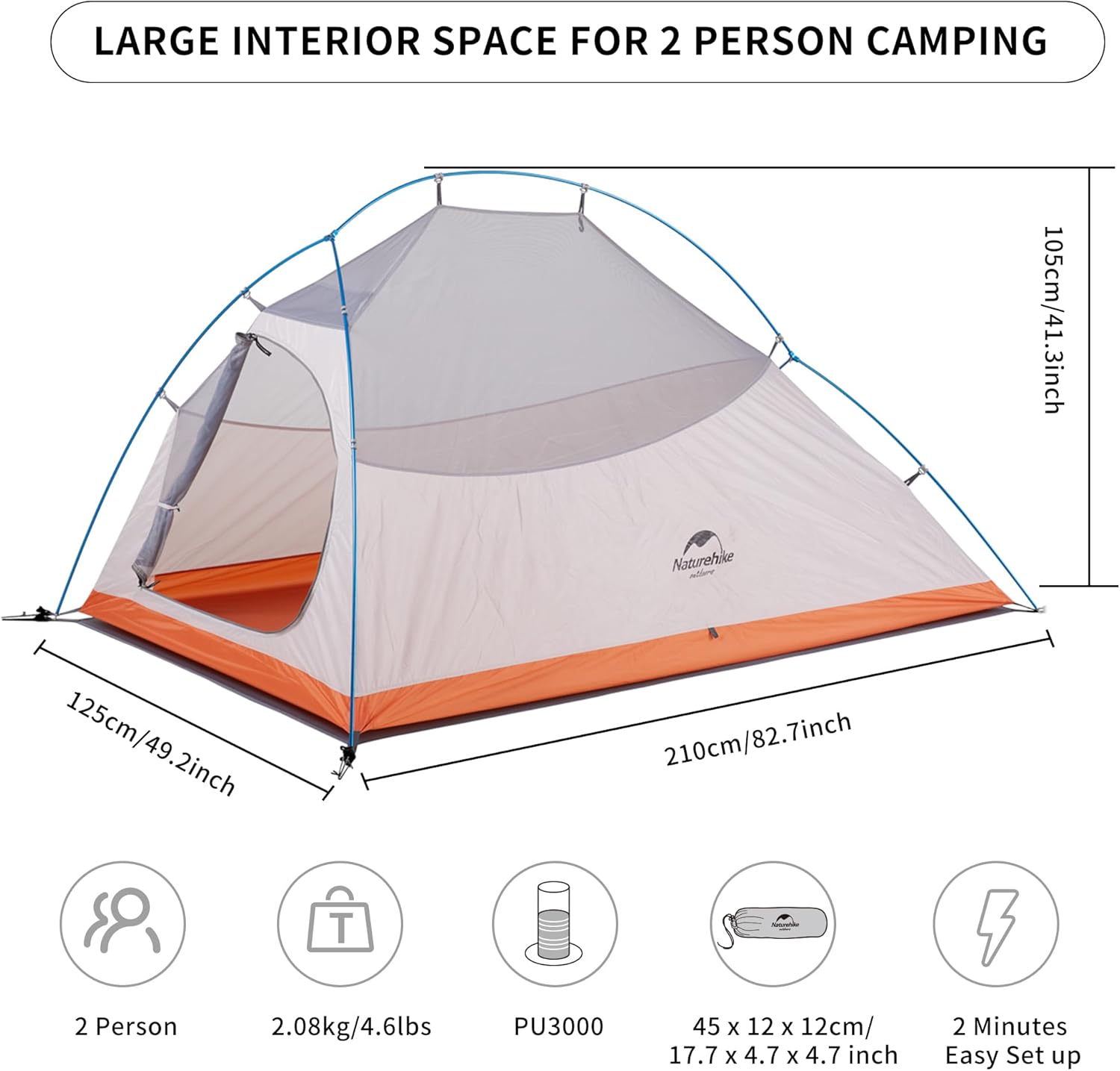 Naturehike Nh2499, Tenda Unisex - immagine 2