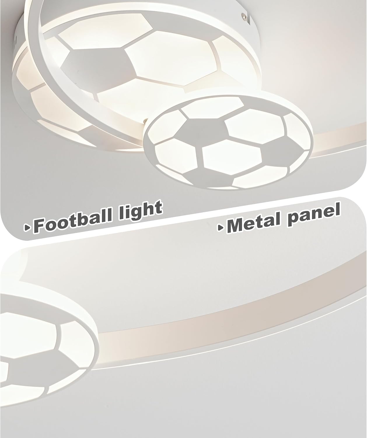 Lampadario LED Camera Bambini 35CM, Calcio Ape - immagine 5