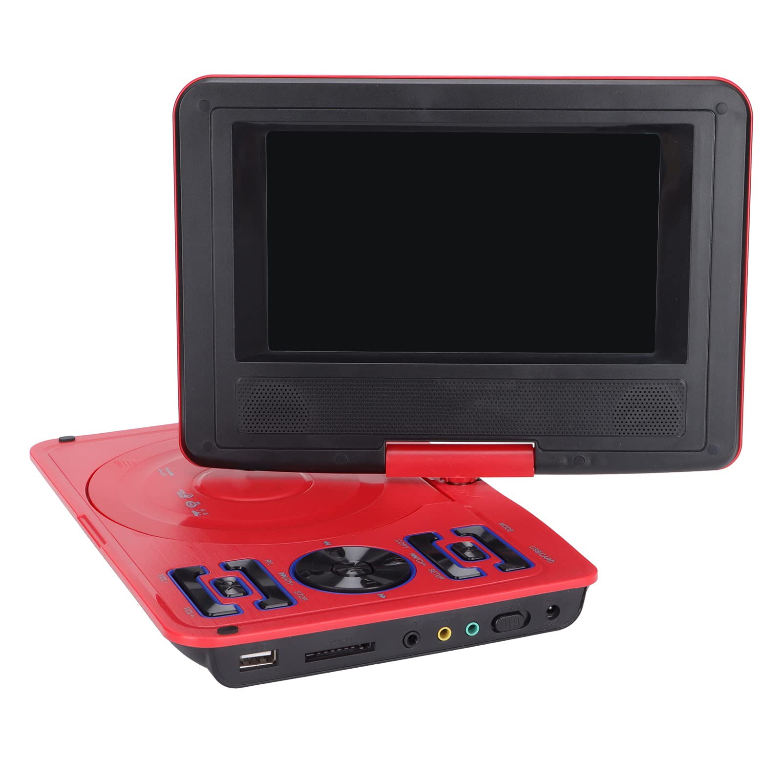 Lettore DVD Portatile con Schermo Girevole, Rosso
