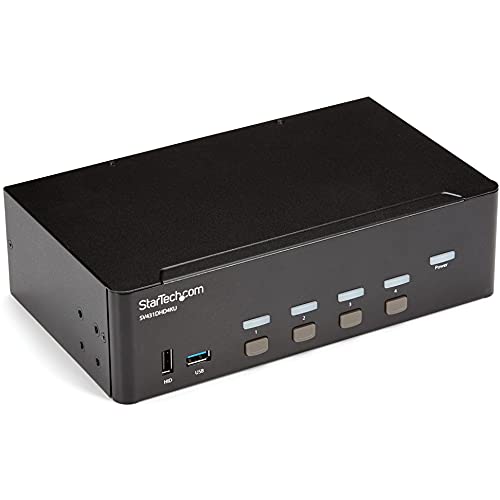 StarTech.com Switch KVM a 4 Porte HDMI - 4K 30Hz - Doppio Display