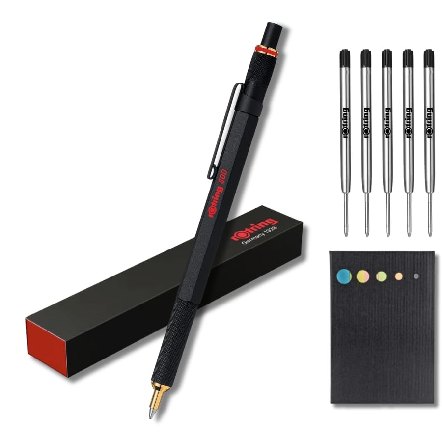 Rotring Set di 800 Penne a Sfera, Fusto Nero