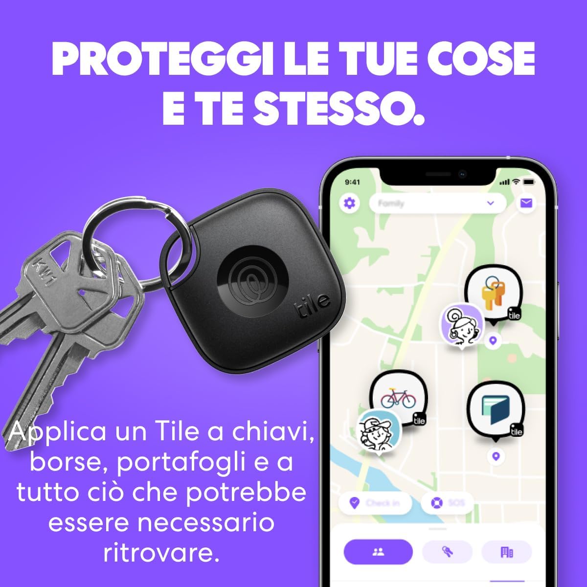 Tile by Life360 Mate (2024) - Localizzatore Bluetooth (2 pz) - immagine 2