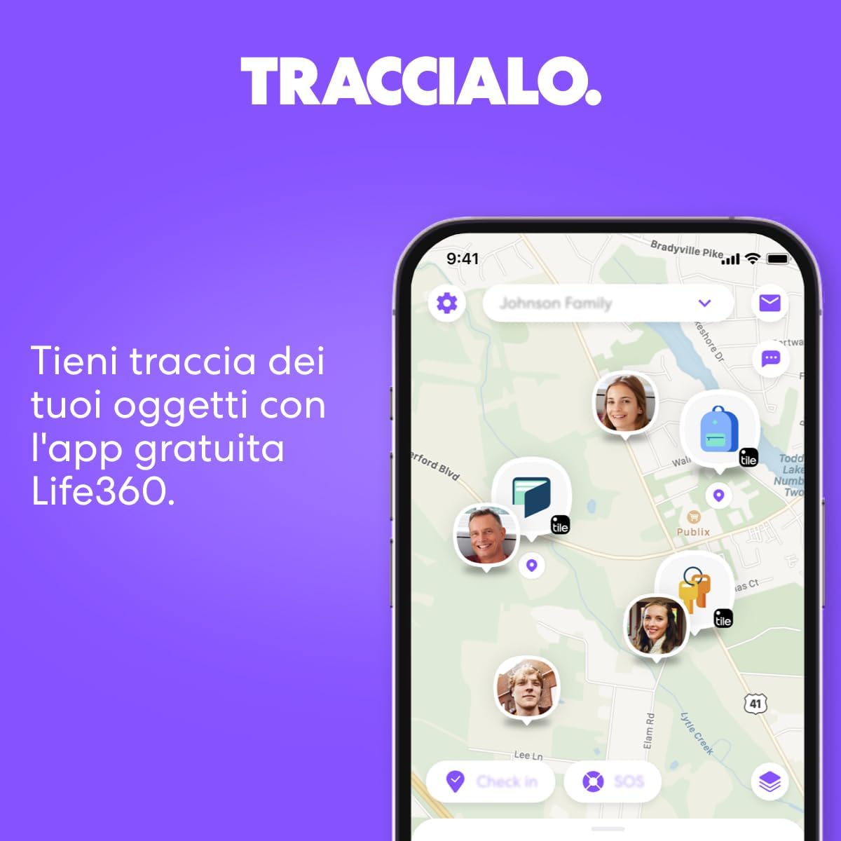 Tile by Life360 Mate (2024) - Localizzatore Bluetooth (2 pz) - immagine 5