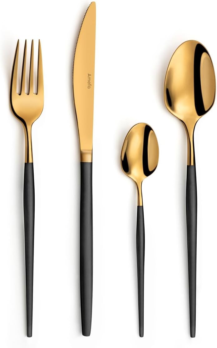 Amefa Soprano Oro/Nero - Set di posate 24 pezzi - immagine 1