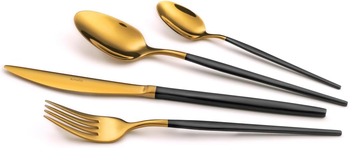 Amefa Soprano Oro/Nero - Set di posate 24 pezzi - immagine 2