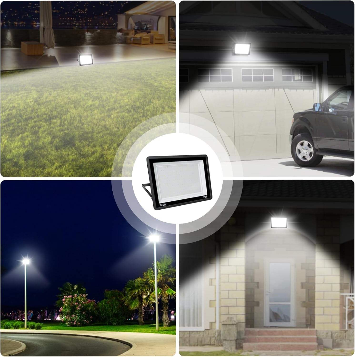 Blivrig Faro LED da Esterno 200W Bianco Caldo 3000K - immagine 3