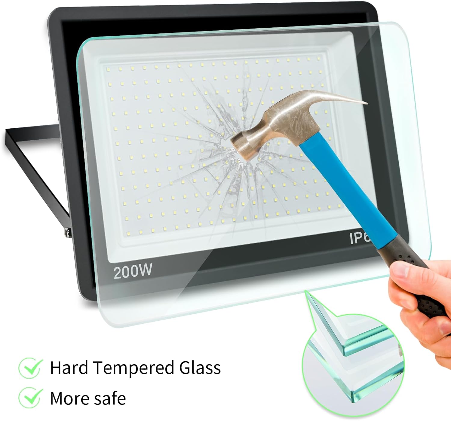 Blivrig Faro LED da Esterno 200W Bianco Caldo 3000K - immagine 5