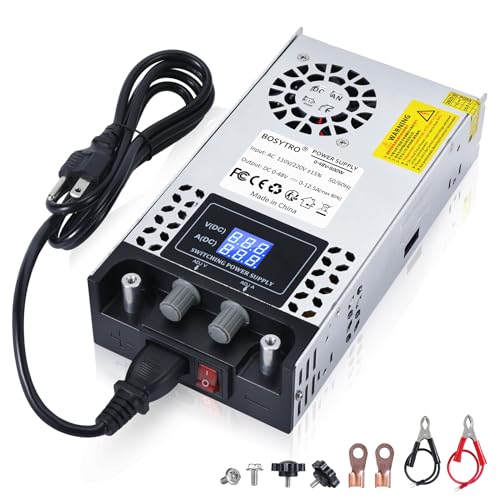 Bosytro Alimentatore Regolabile 0-48V 0-12.5A 600W