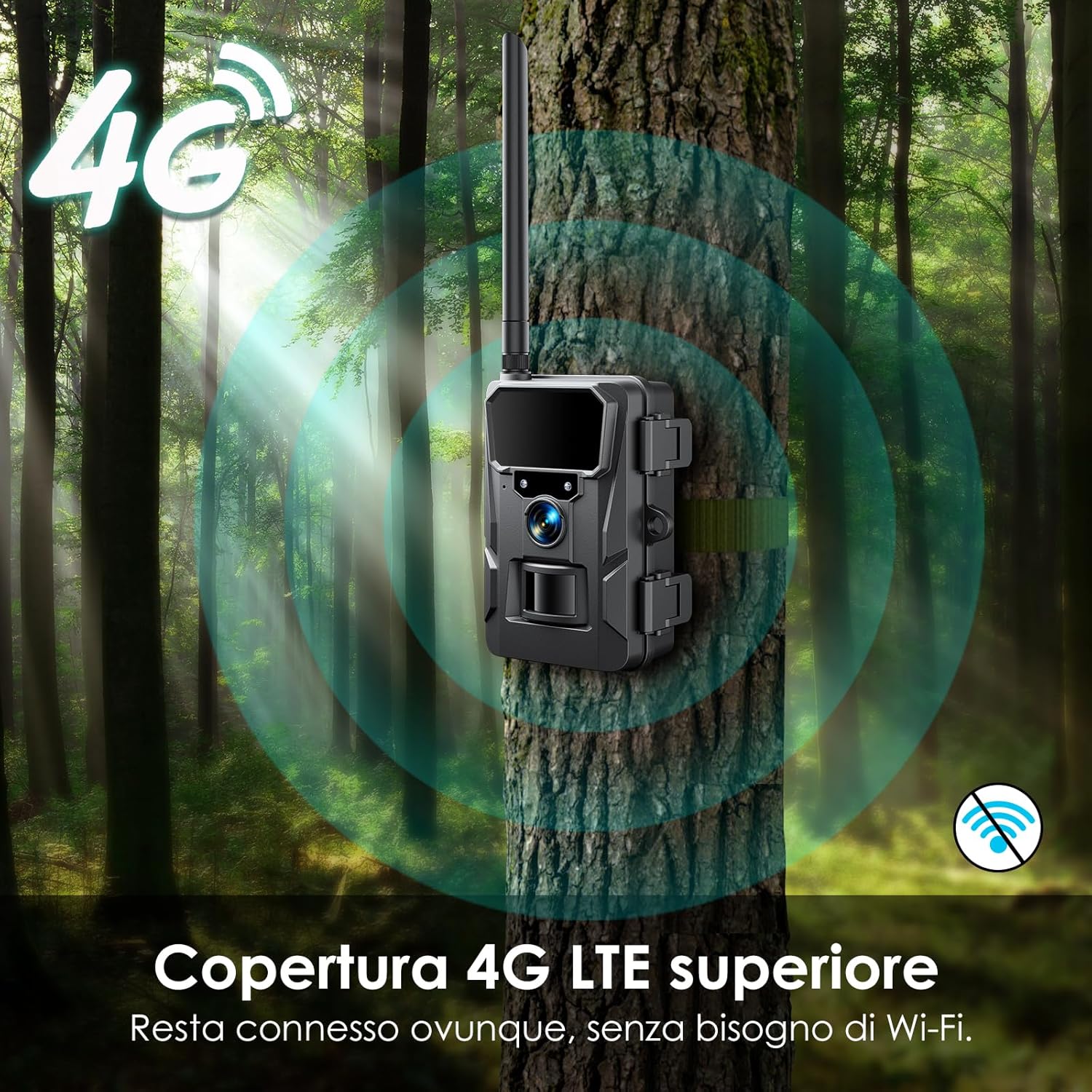 Wolfang Telecamera Esterno 4G con SIM e Pannello Solare - immagine 2