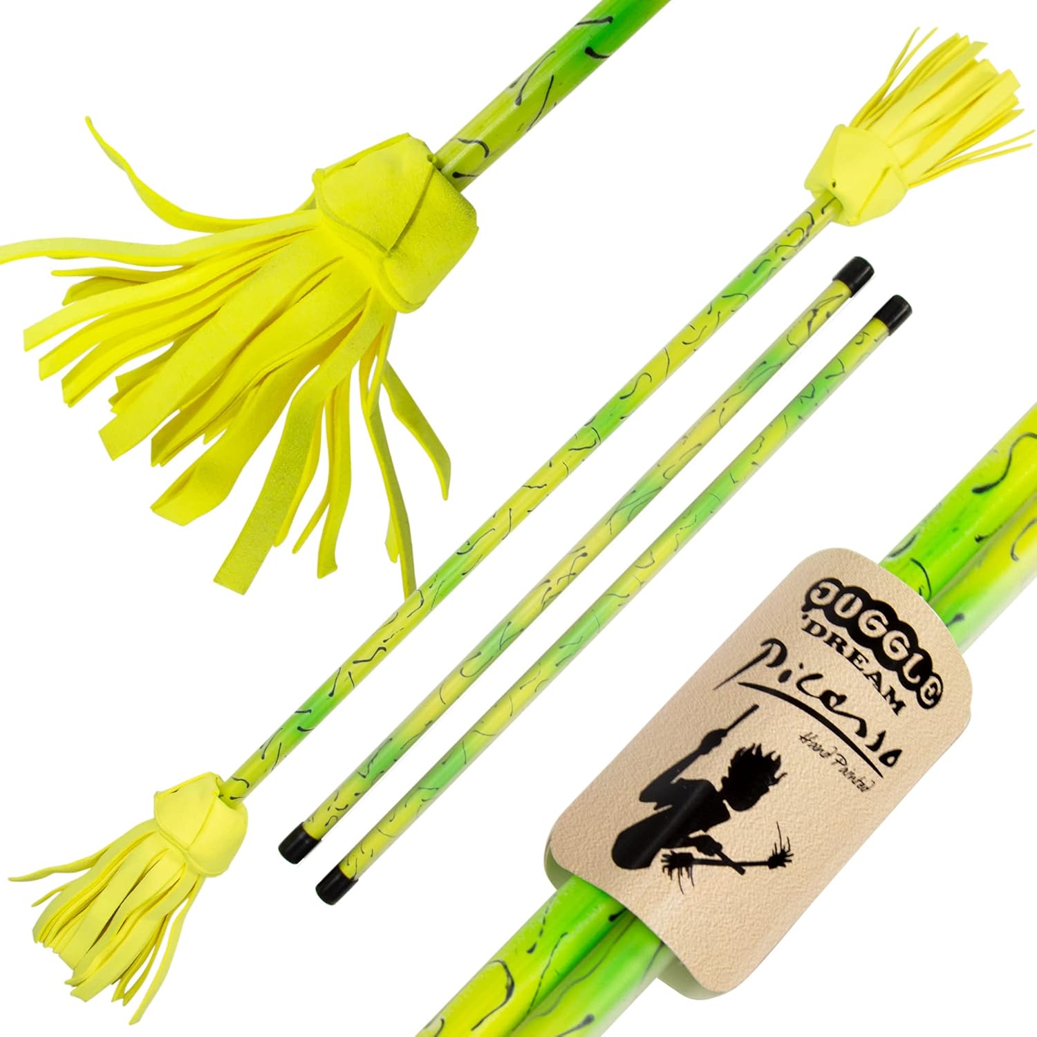 Juggle Dream Flower Stick Picasso con Bacchette (Giallo) - immagine 2