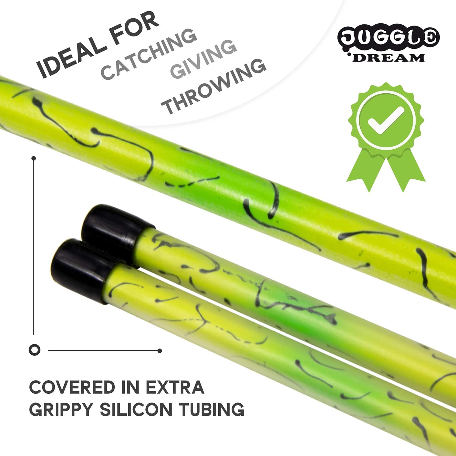 Juggle Dream Flower Stick Picasso con Bacchette (Giallo) - immagine 3