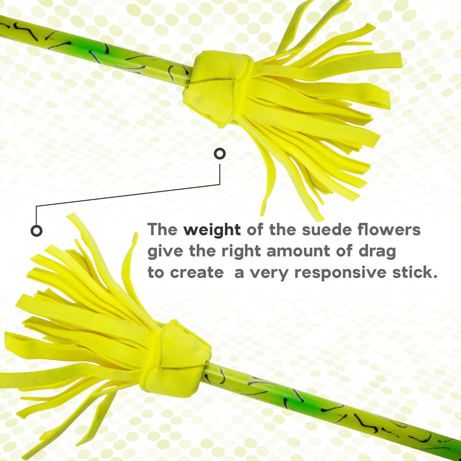 Juggle Dream Flower Stick Picasso con Bacchette (Giallo) - immagine 5