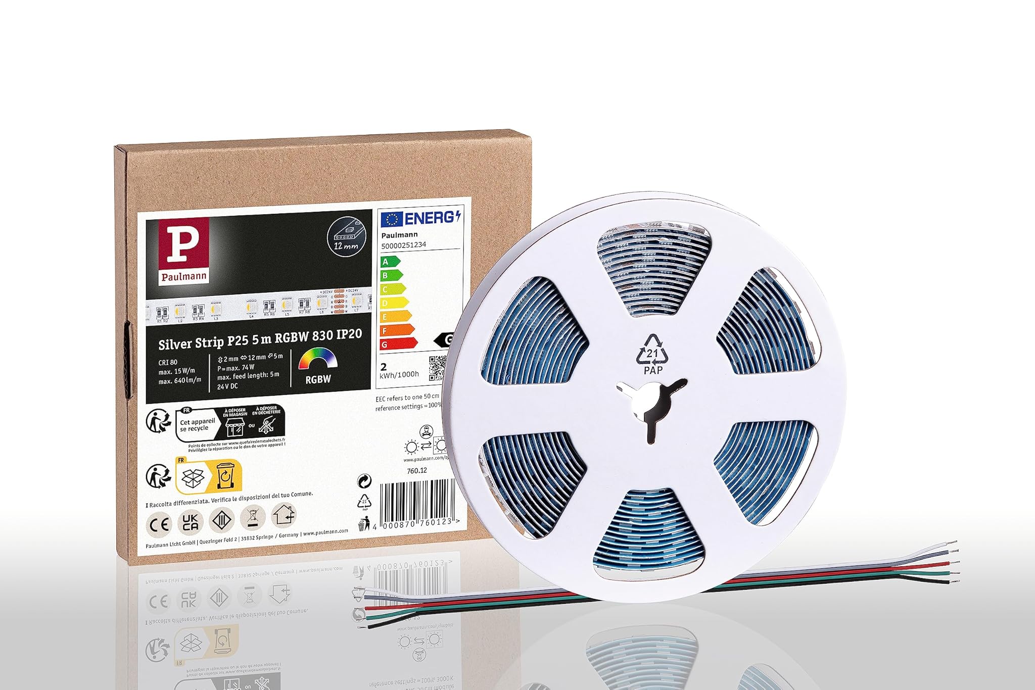 Paulmann 76012 Strip LED Pro Silver P25 5m RGBW