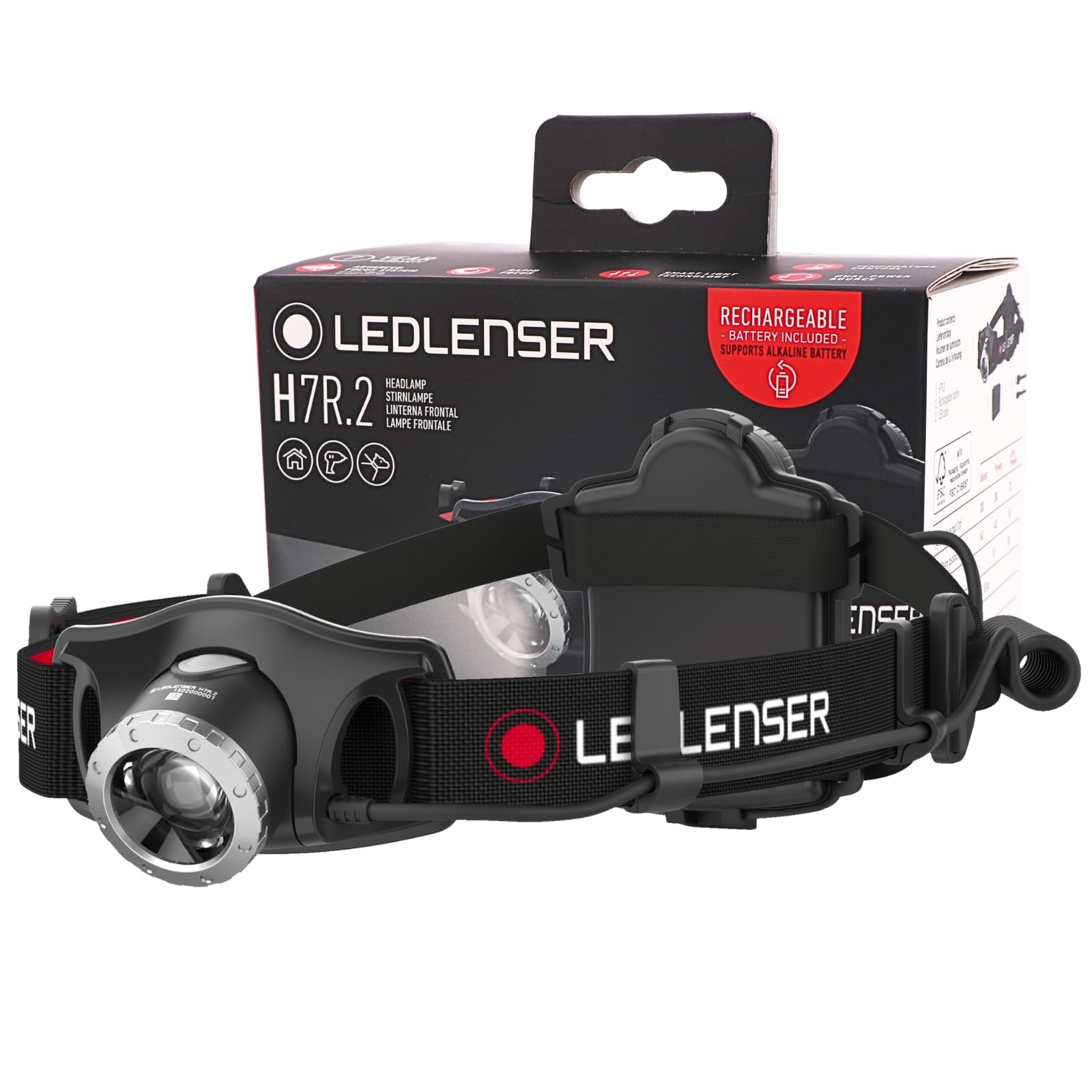 Ledlenser H7R.2 Torcia Frontale LED Ricaricabile