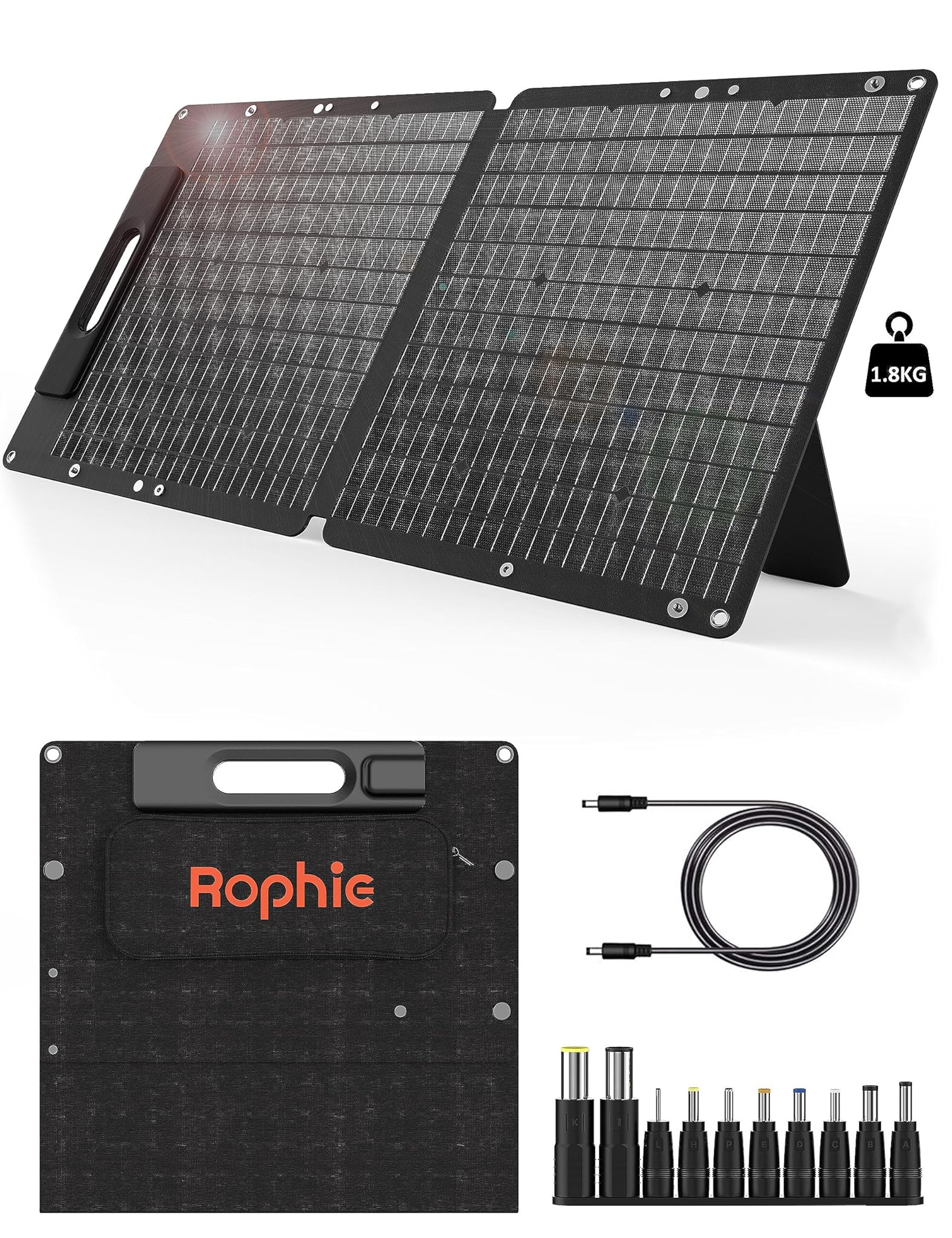Rophie Pannello Solare Pieghevole 60W 1,8 Kg