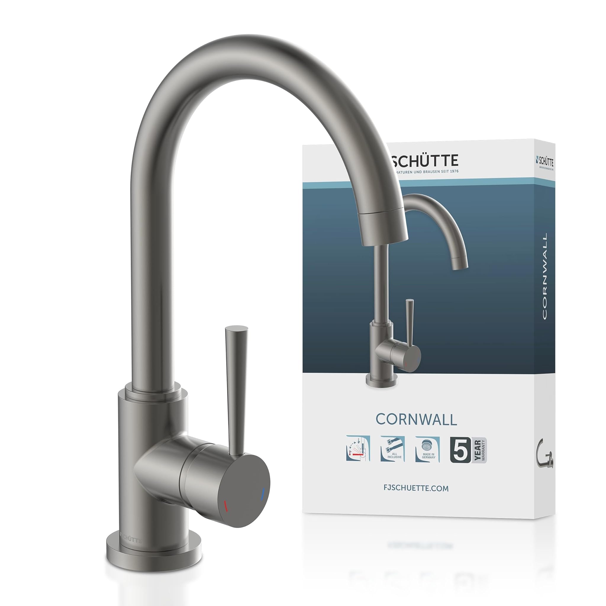 Schütte 79162 Rubinetto Cornwall, Grafite Opaca