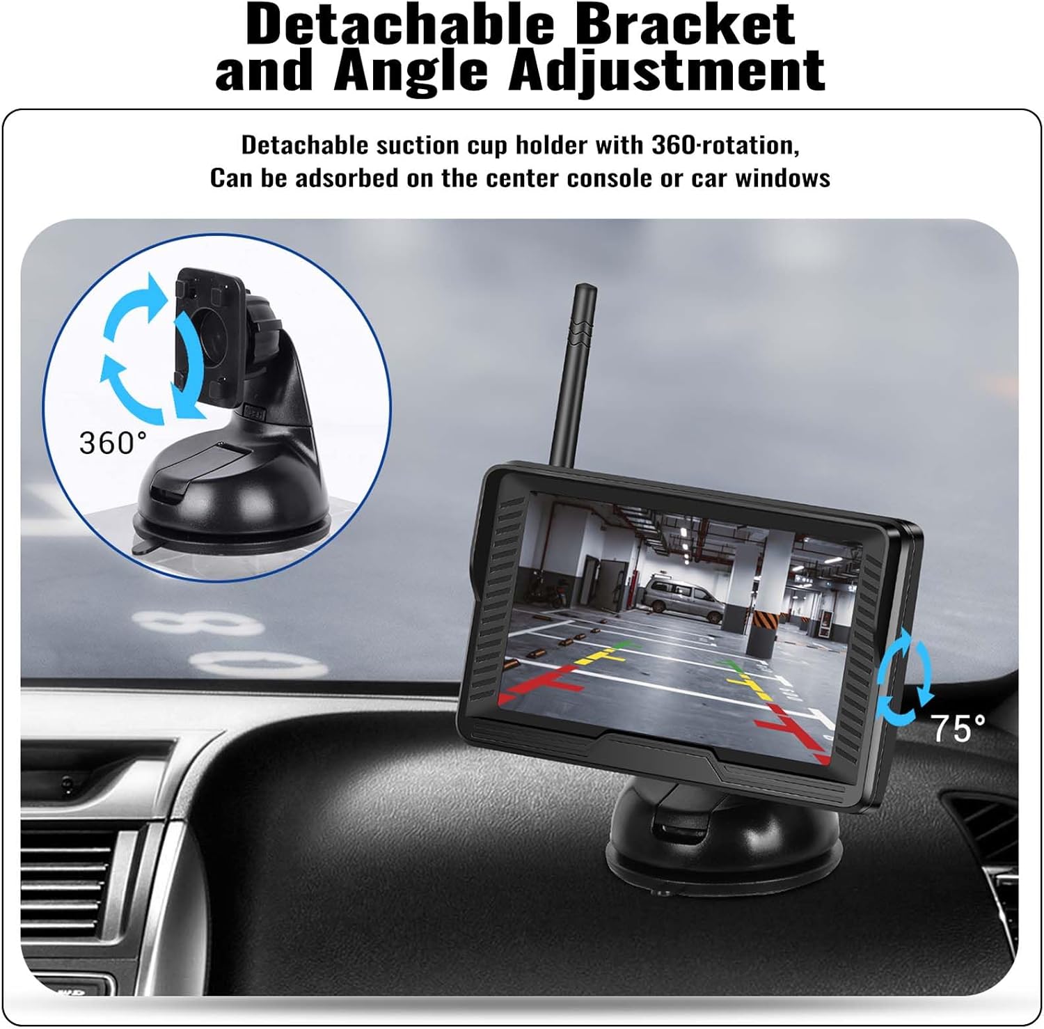 Telecamera di Backup Wireless HD 4.3" 1080P - immagine 6