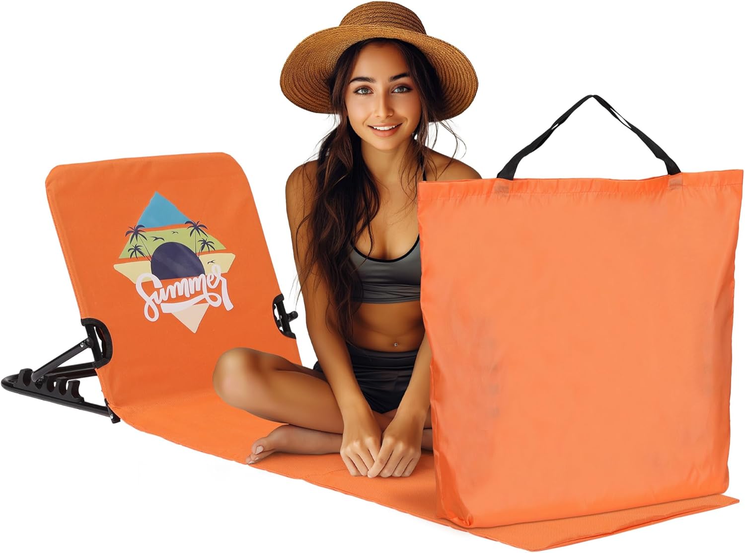 Jemidi Tappetino da Spiaggia Reclinabile 145x45cm