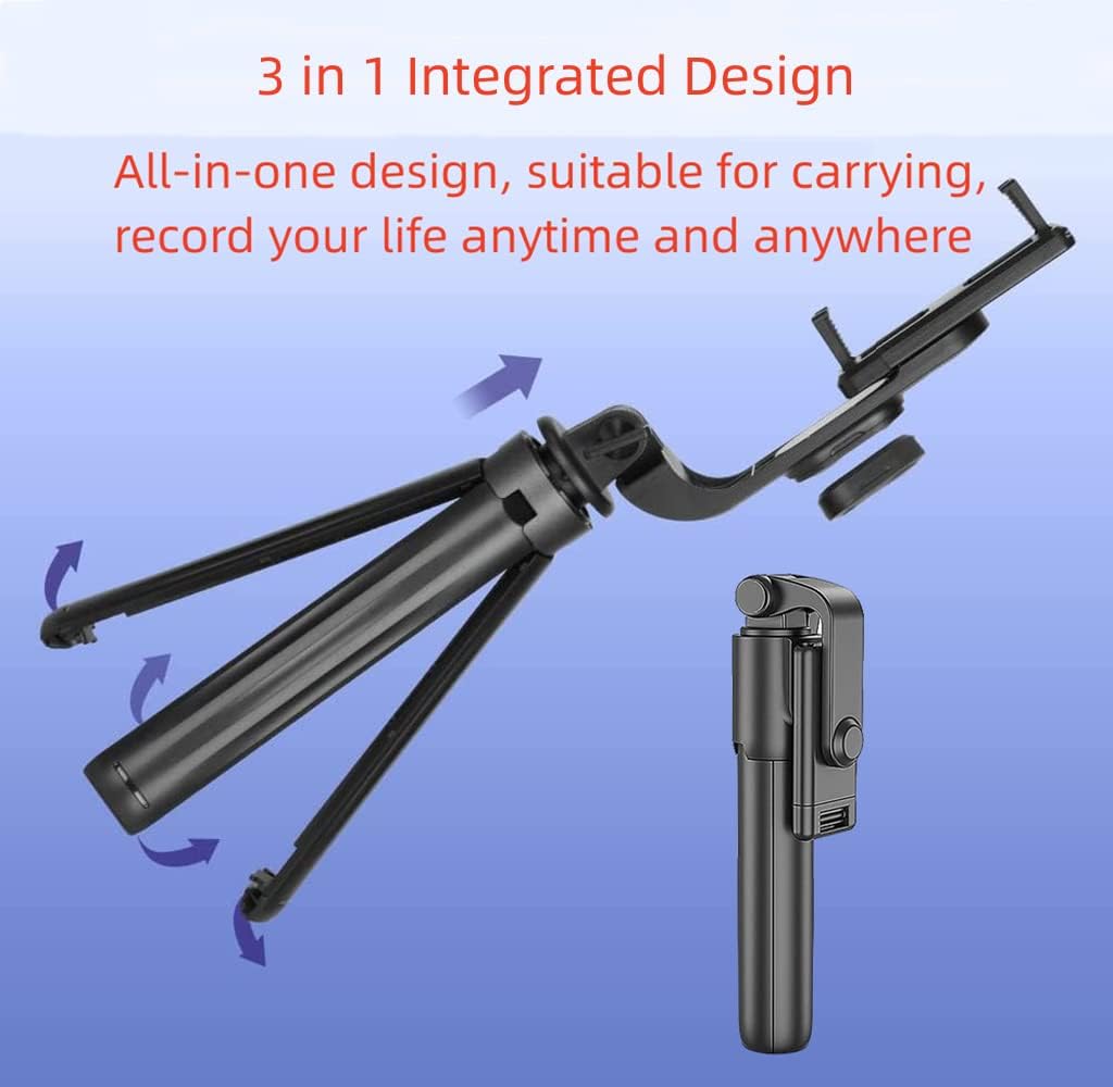 Bastone Selfie Wireless con Cavalletto Treppiede Bluetooth - immagine 4