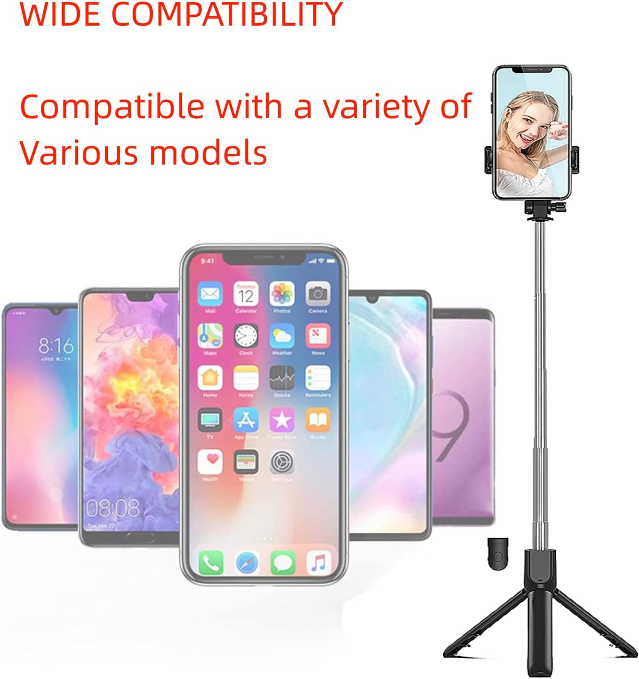 Bastone Selfie Wireless con Cavalletto Treppiede Bluetooth - immagine 6