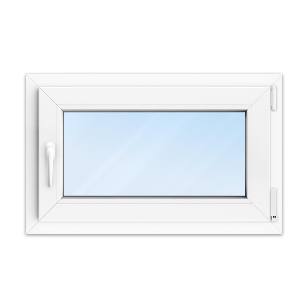 Finestra in Plastica 80x40cm Bianca - 2 Vetri Trasparenti