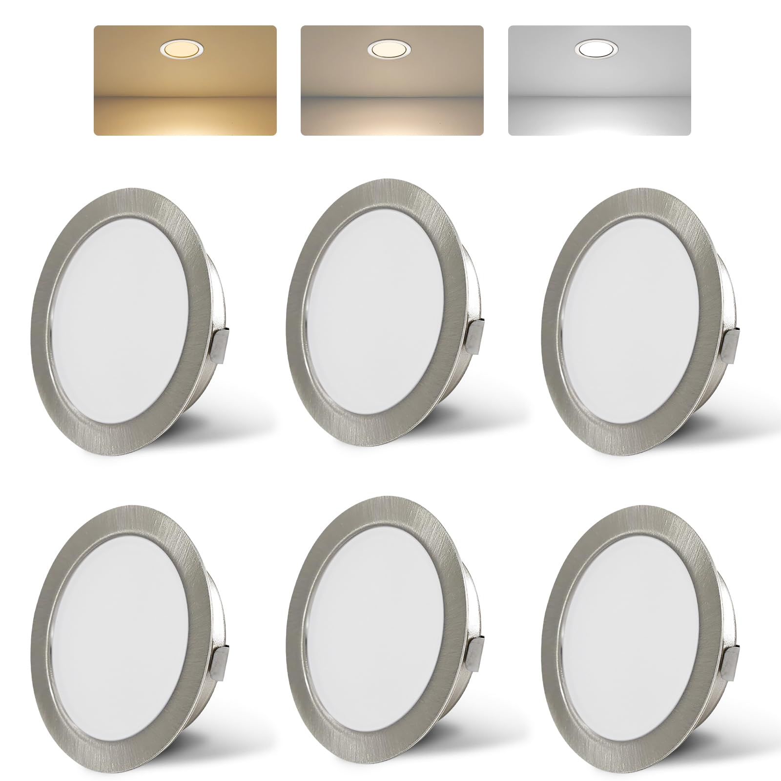 Faretti LED da Incasso per Mobili 230V 4W G4, Set 6