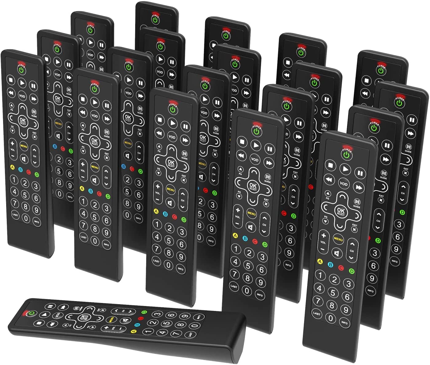 Telecomando Slate Universale per Ospiti (20 pezzi), Nero
