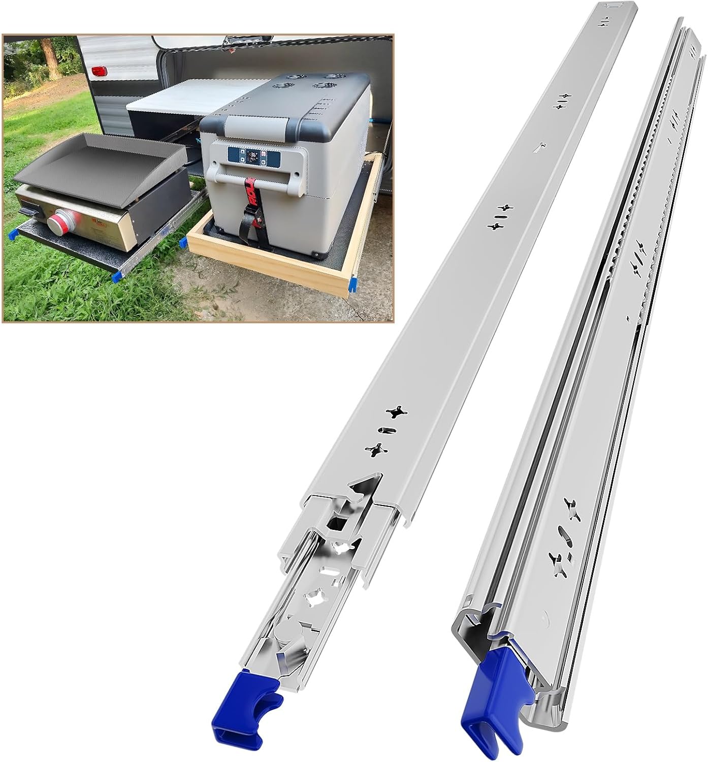 Aolisheng Guide per Cassetti Pesanti 120kg con Serratura - immagine 1