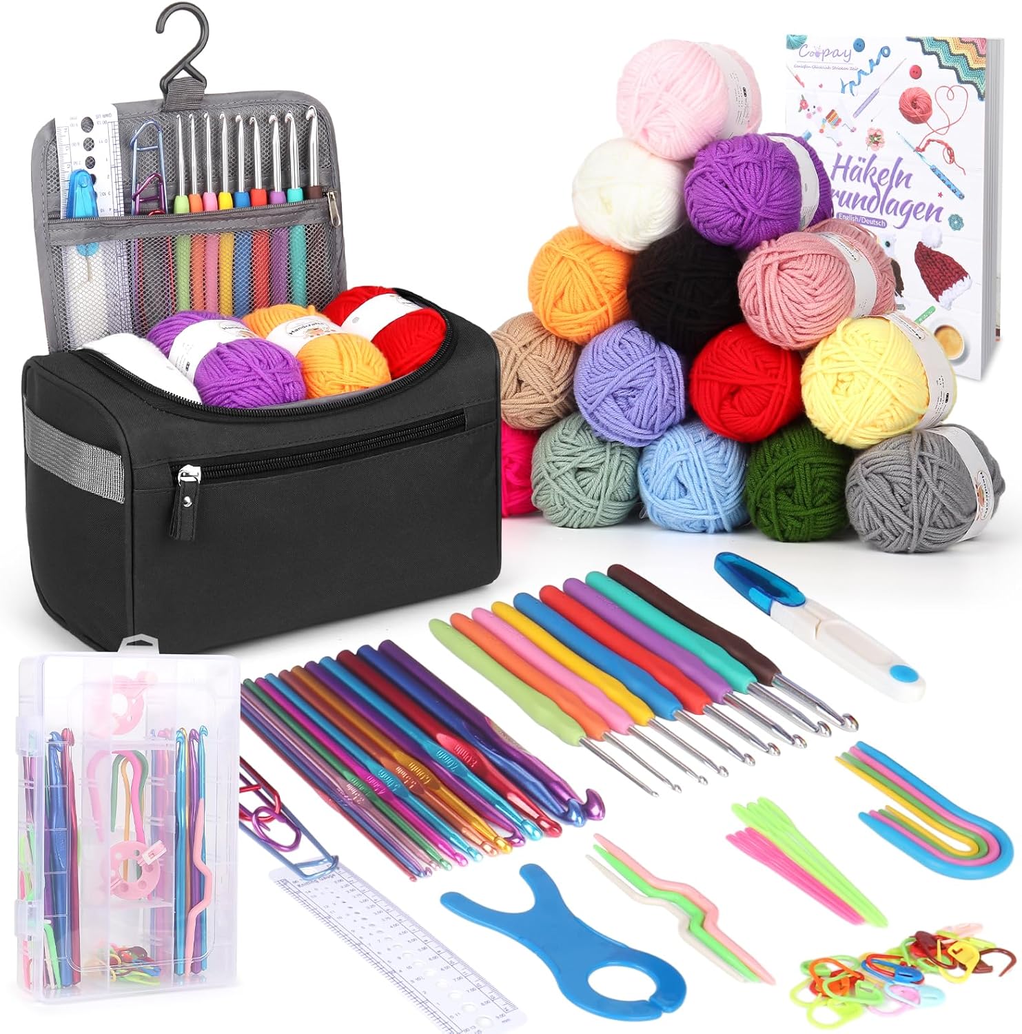 Coopay Set Uncinetto Portatile per Principianti